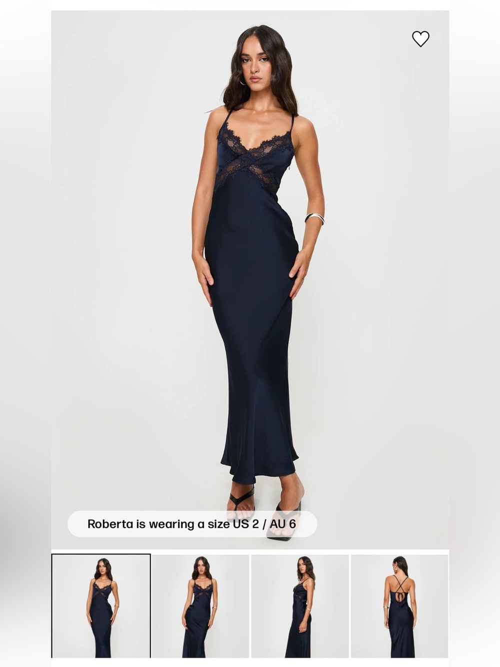 Princess Polly Navy Lace Maxi Dress